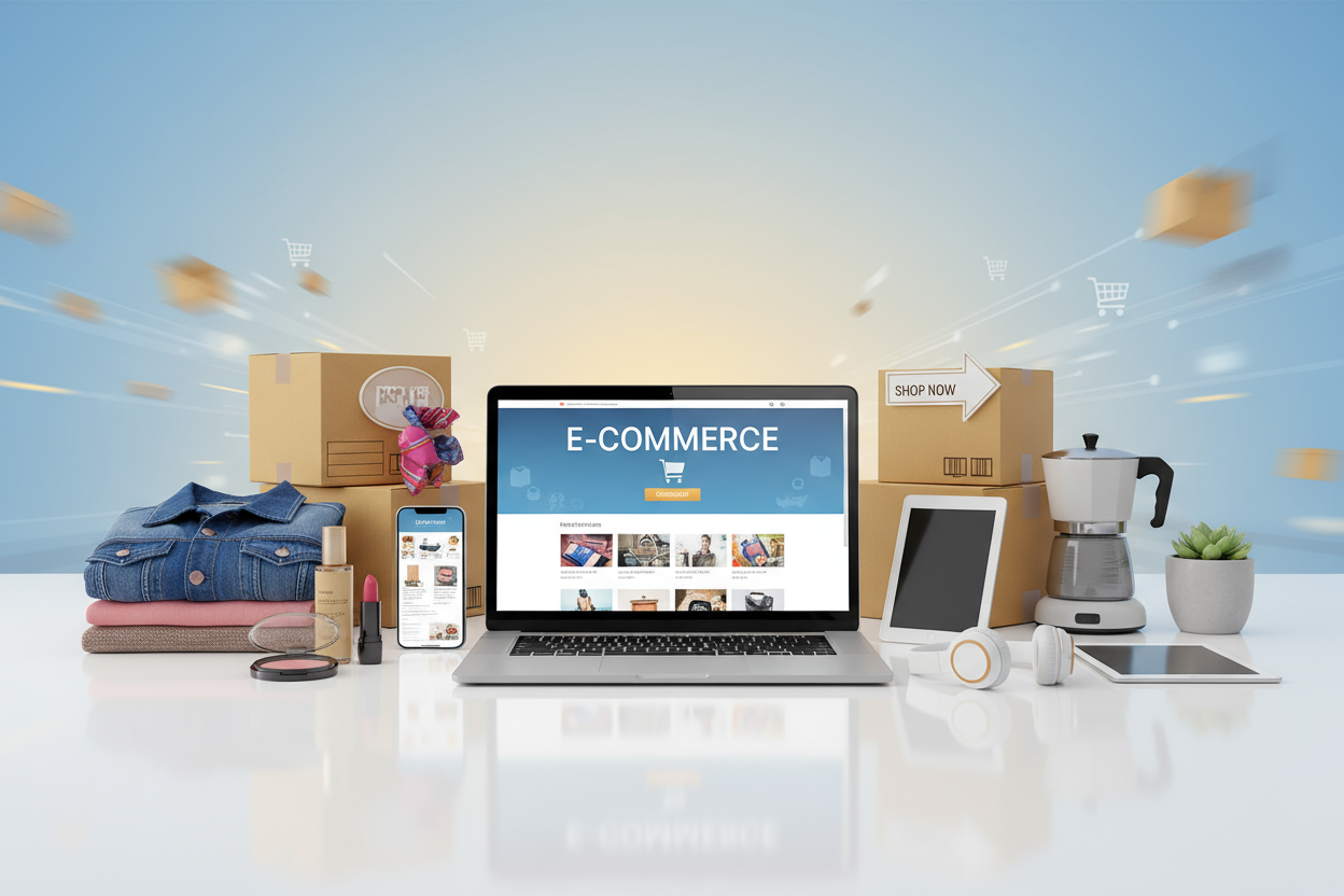 imagen que represente ventas online de productos varios